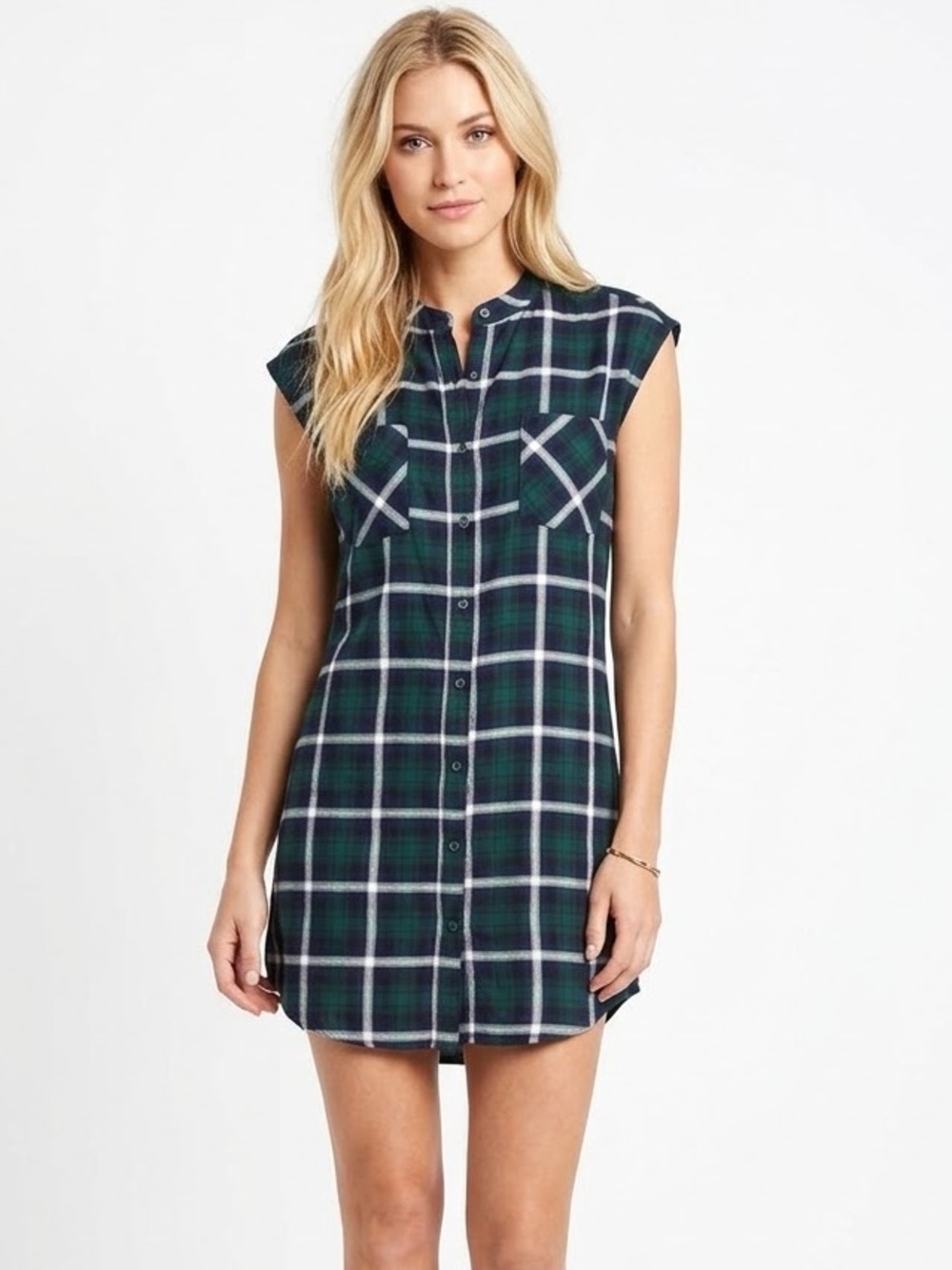 Esley plaid shirt dress size medium